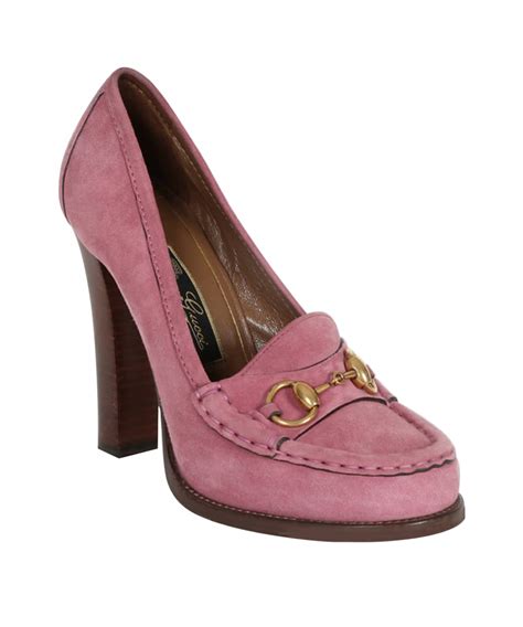 gucci suede loafer pumps|gucci penny loafers women's.